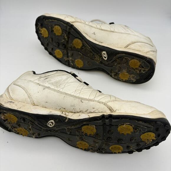 Men's Size 9 Ventura II White Black Athletic Spiked Golf Shoes GF952-9 9M Used - Picture 5 of 6